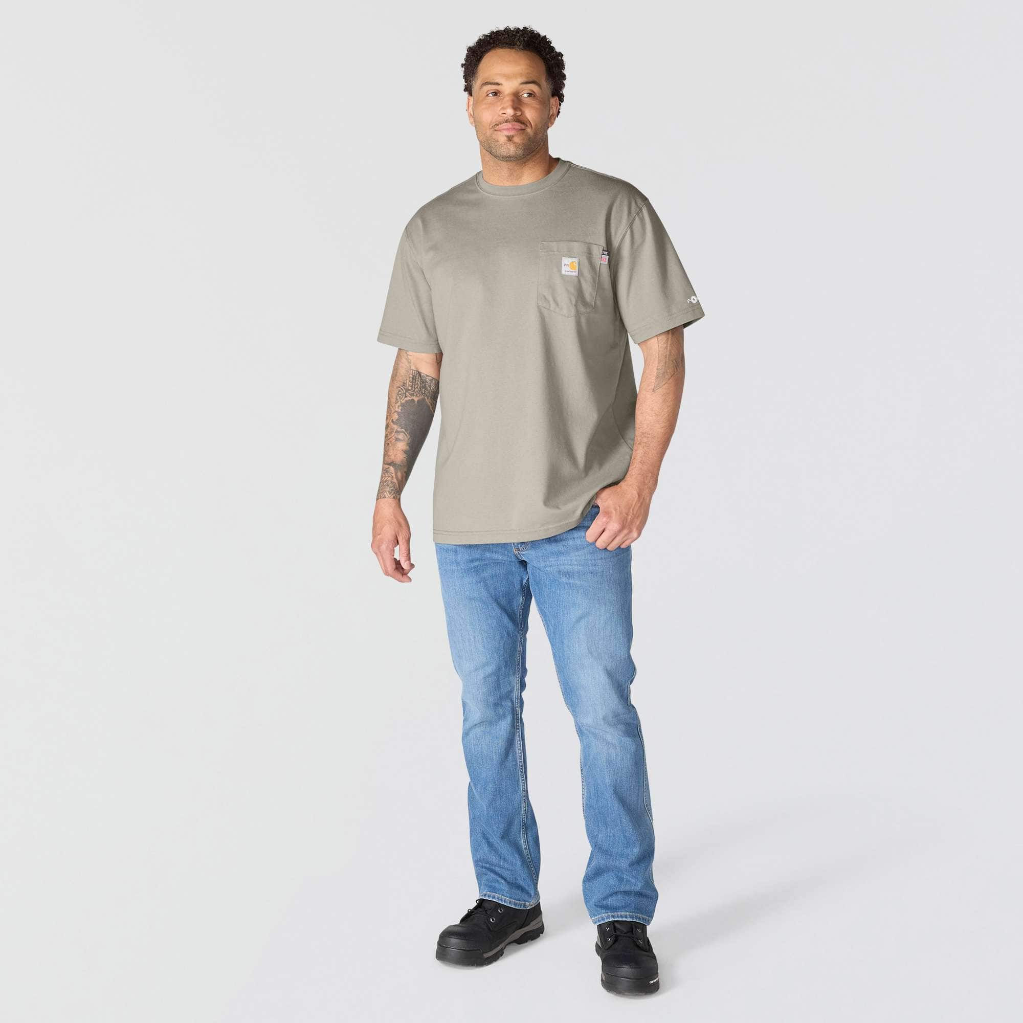 Men's fr force dearborn loose fit t-shirt - flame resistant shirts 