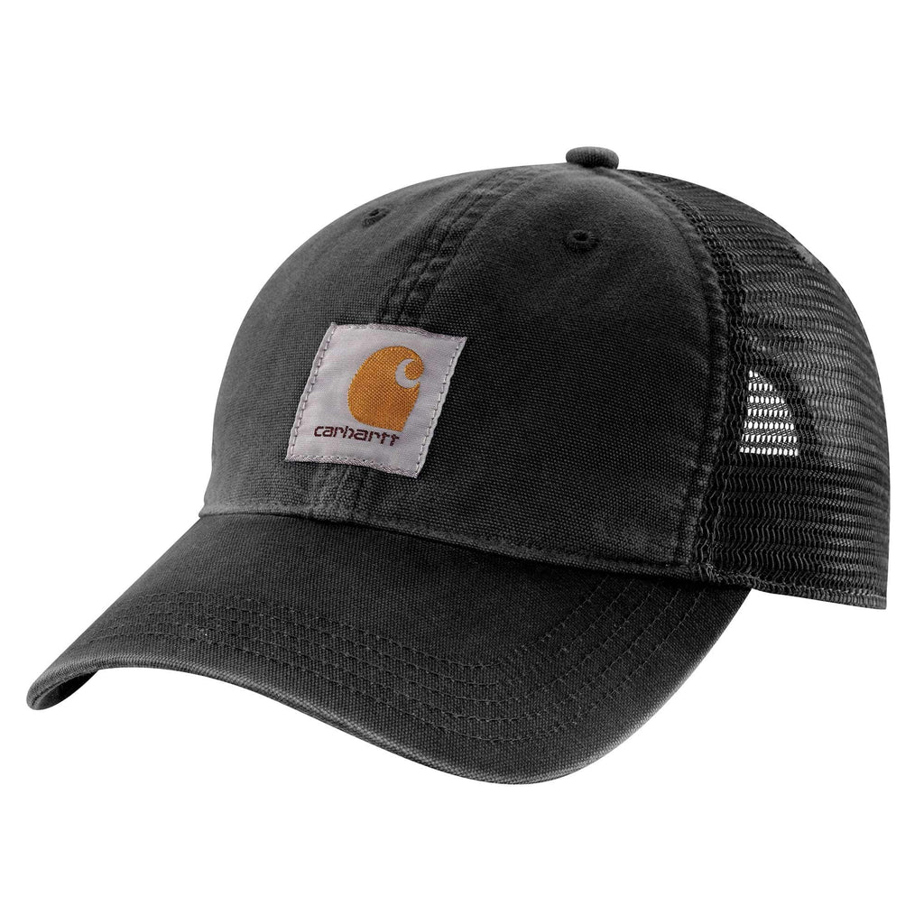 Canvas mesh-back logo trucker hat