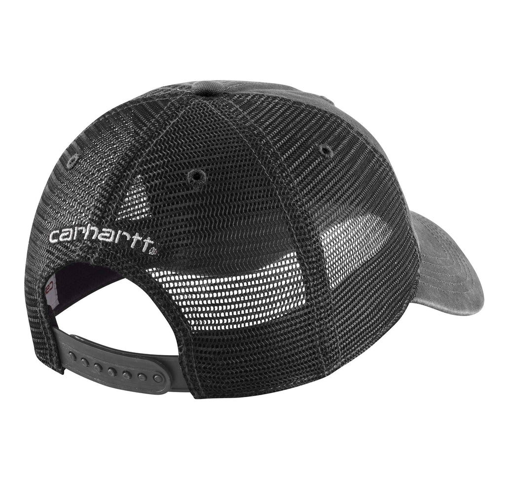 Canvas mesh-back logo trucker hat