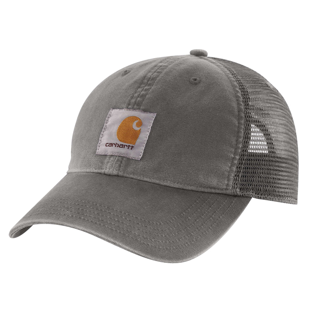 Canvas mesh-back logo trucker hat