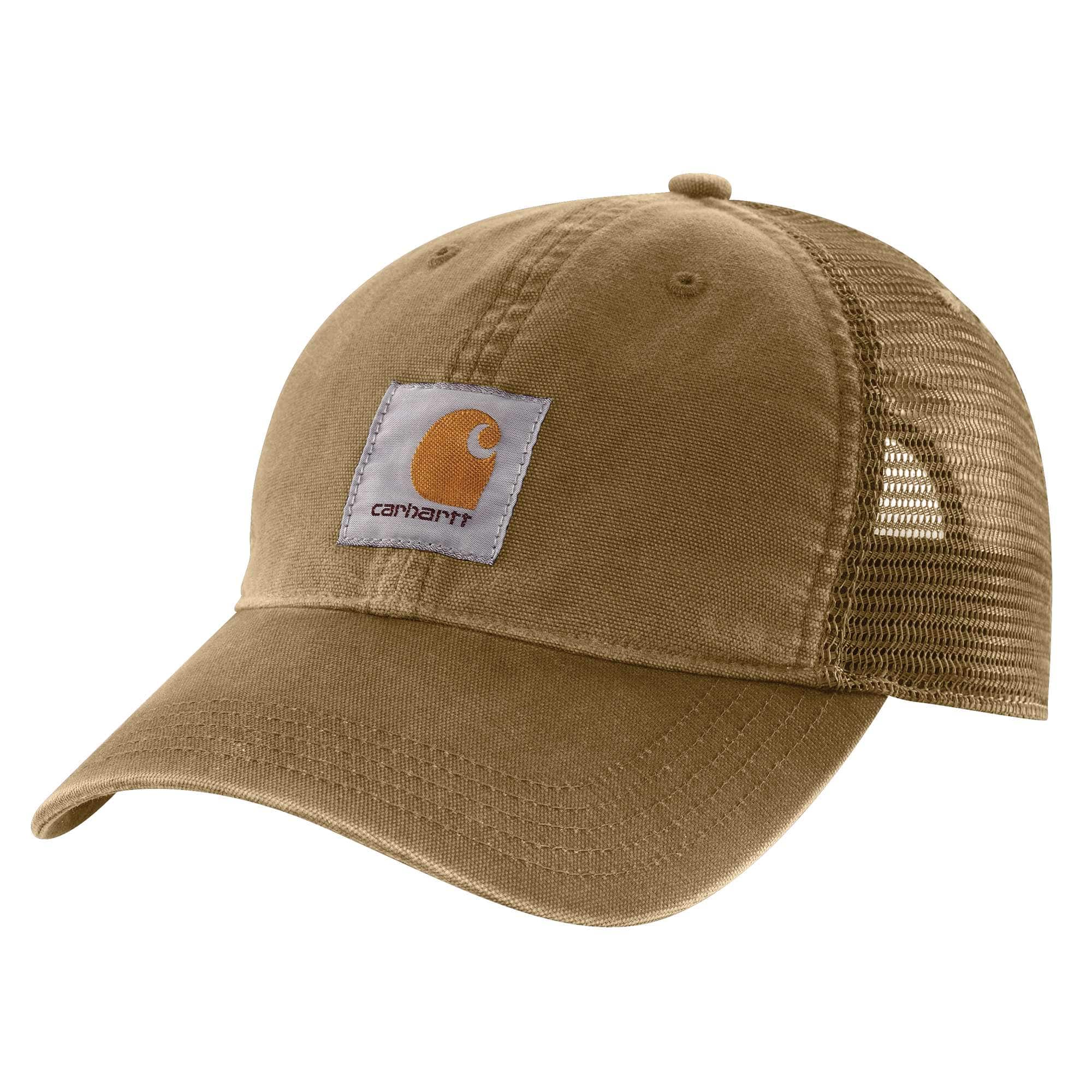 Canvas mesh-back logo trucker hat