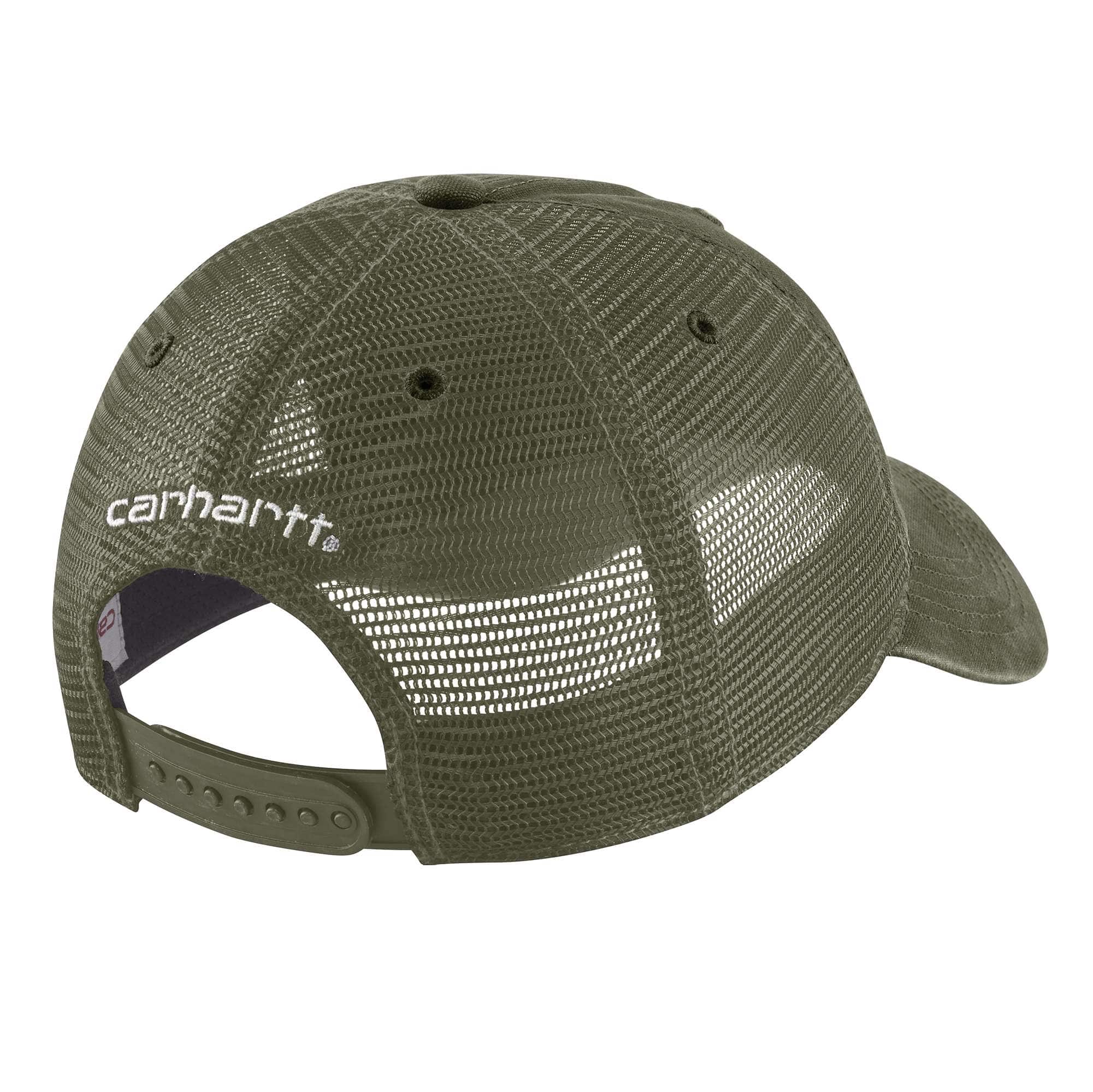 Canvas mesh-back logo trucker hat