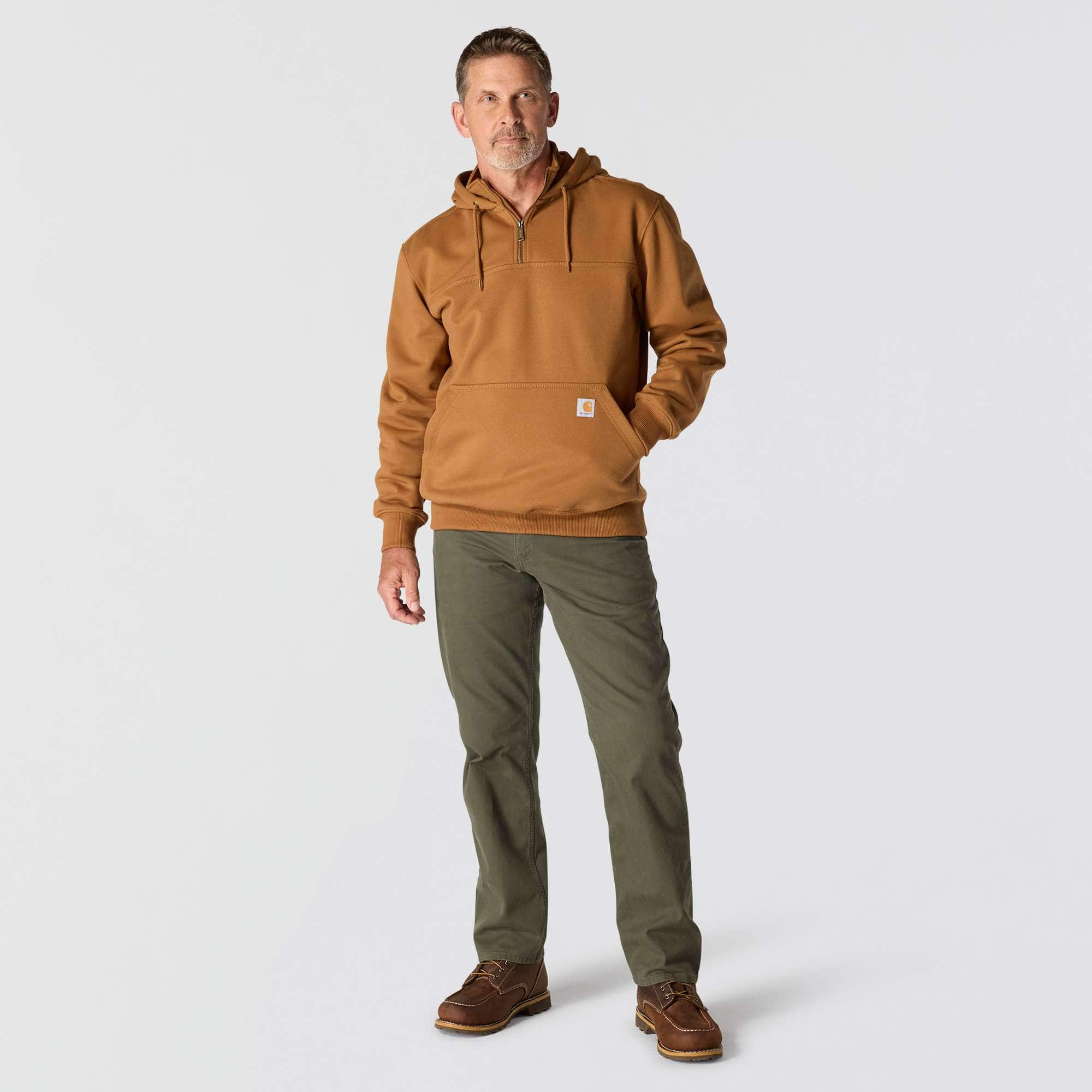 Men's paxton water repellent heavyweight quarter zip hoodie - carhartt rain defender hoodies