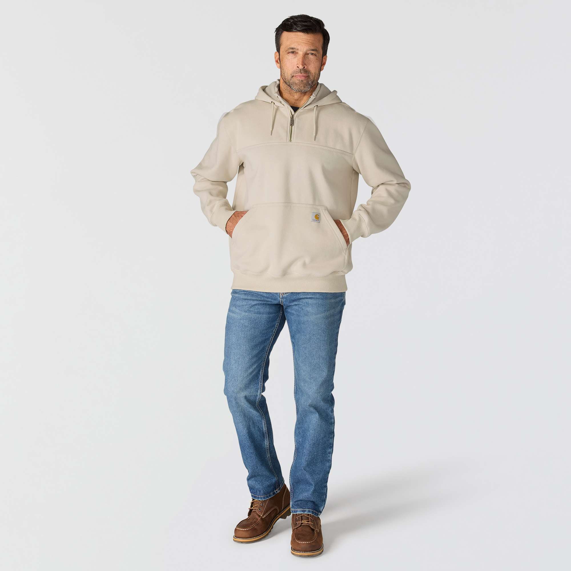 Men's paxton water repellent heavyweight quarter zip hoodie - carhartt rain defender hoodies
