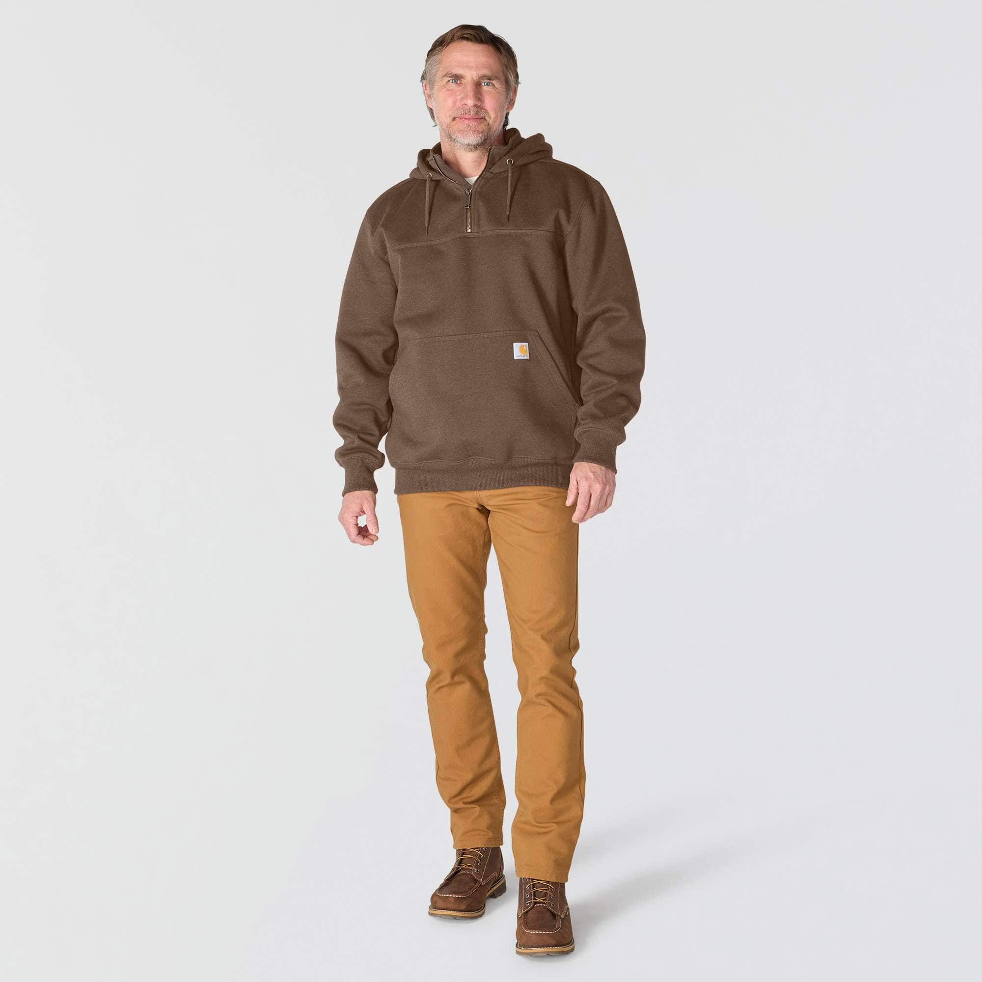 Men's paxton water repellent heavyweight quarter zip hoodie - carhartt rain defender hoodies