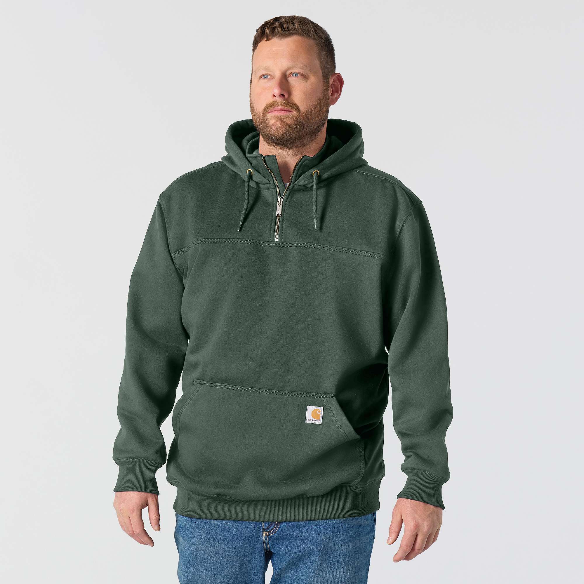 Men's paxton water repellent heavyweight quarter zip hoodie - carhartt rain defender hoodies