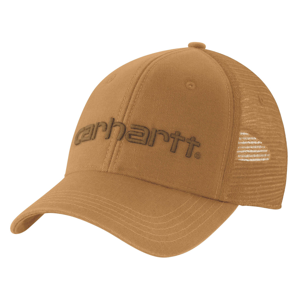 Canvas mesh-back logo trucker hat