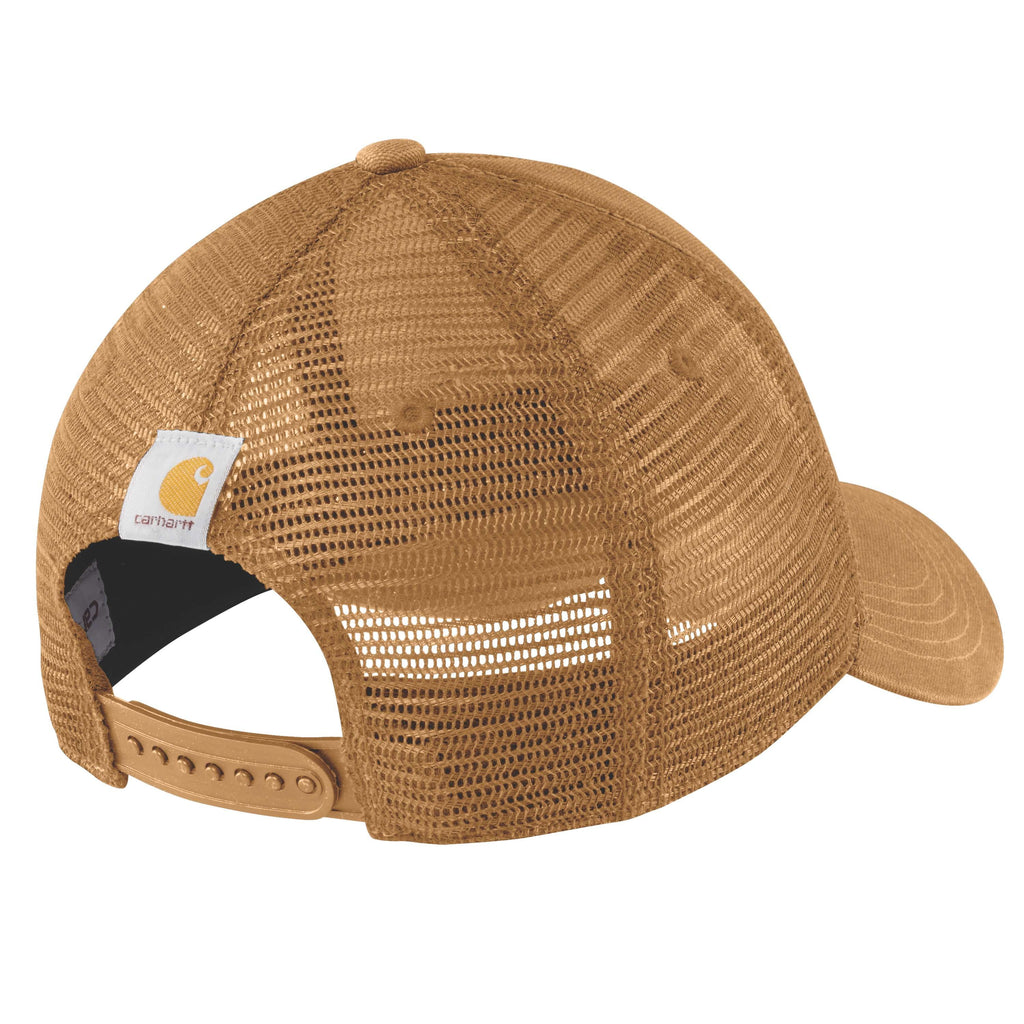 Canvas mesh-back logo trucker hat