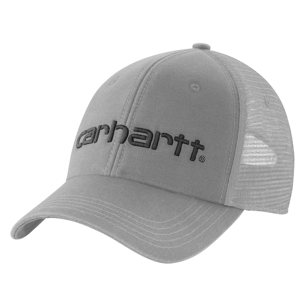 Canvas mesh-back logo trucker hat