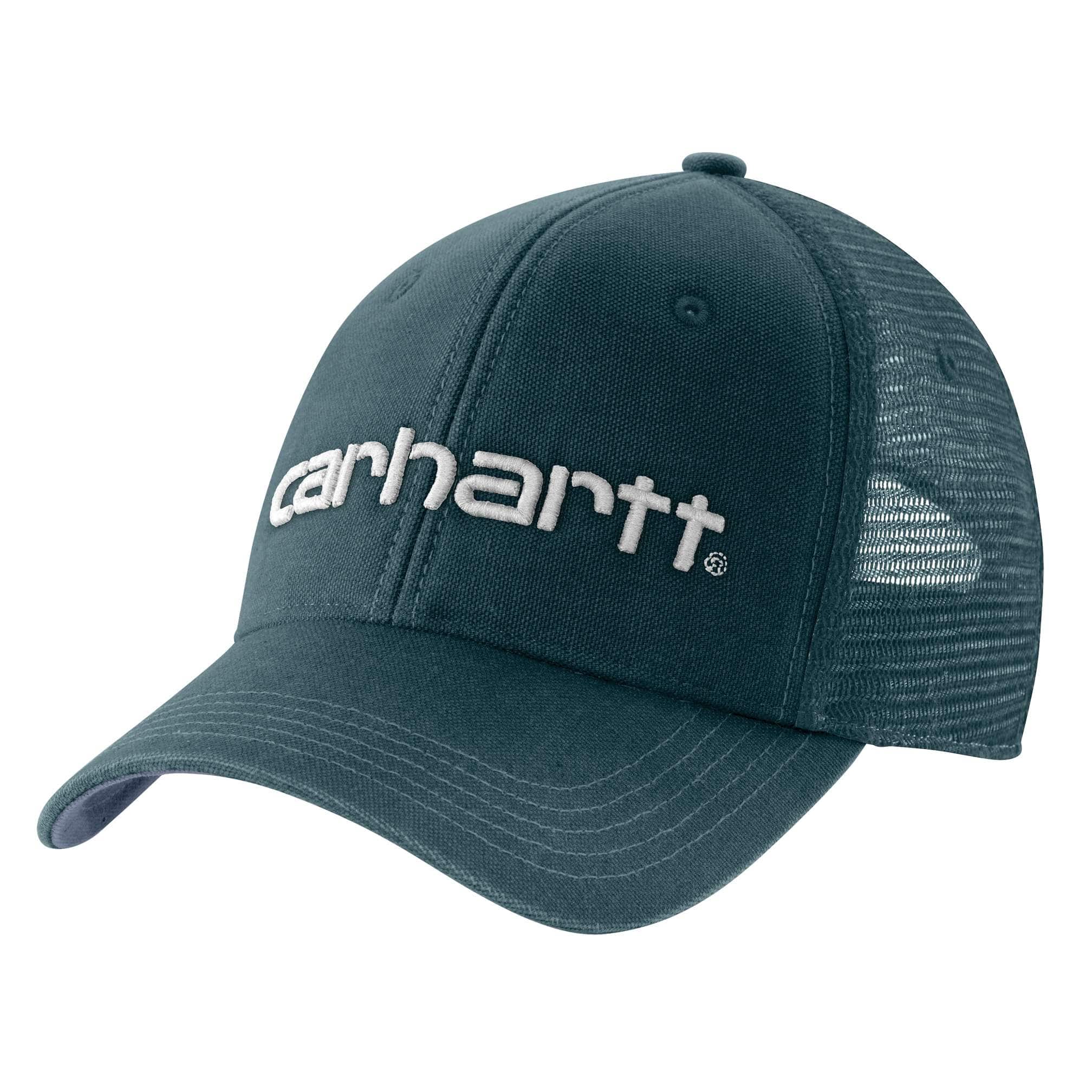 Canvas mesh-back logo trucker hat