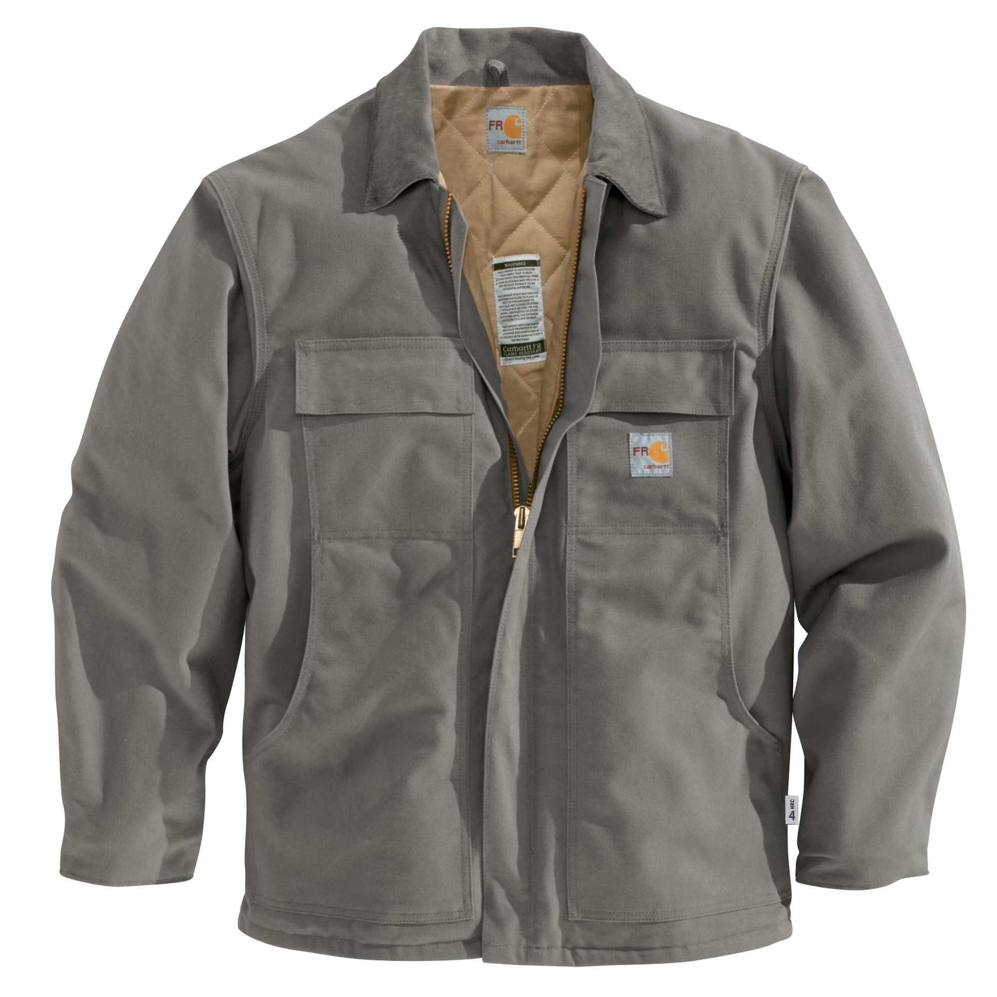 Men's fr loose fit duck traditional insulated coat - flame resistant jackets