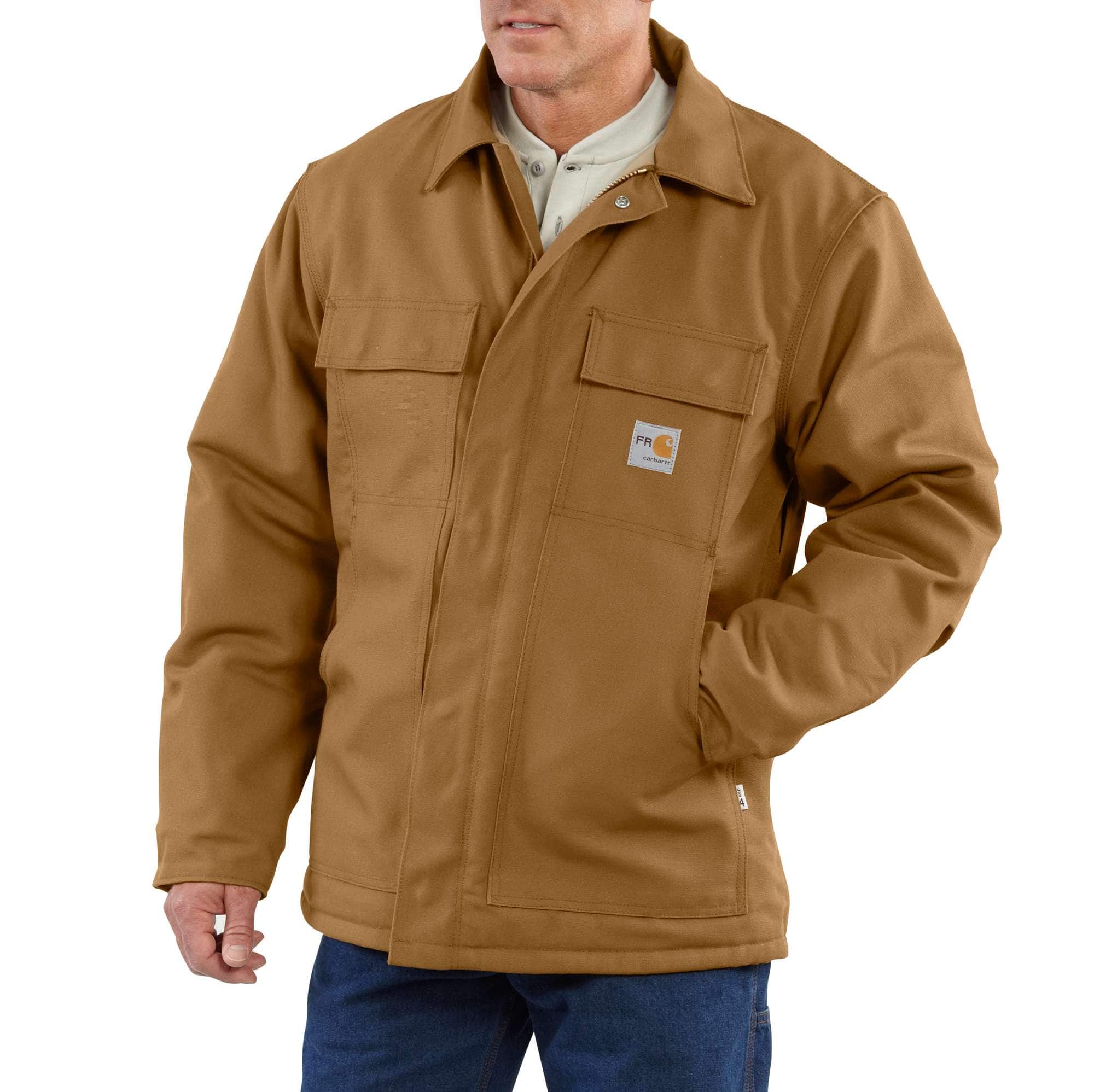 Men's fr loose fit duck traditional insulated coat - flame resistant jackets