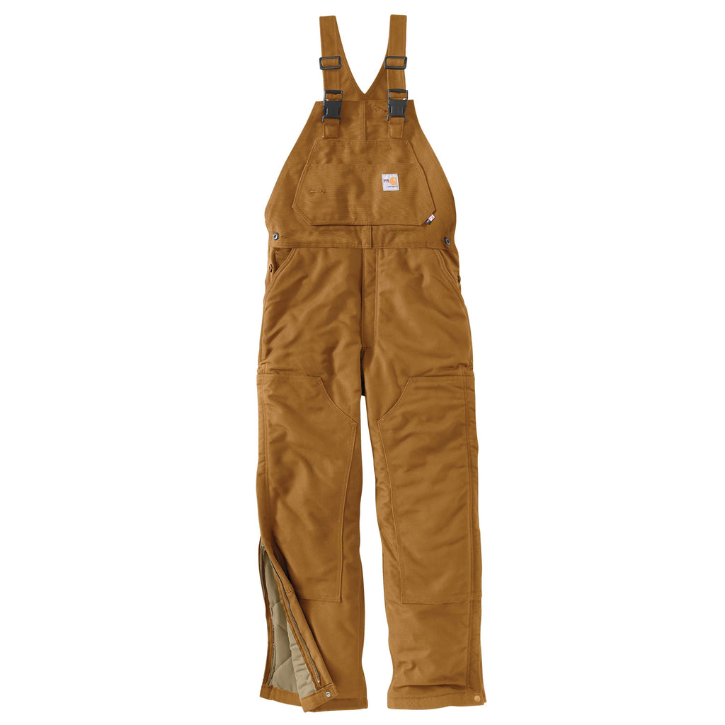 Men's fr loose fit duck insulated bib overalls - flame resistant overalls
