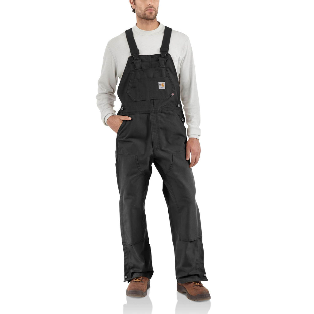 Men's fr loose fit duck bib overalls - flame resistant overalls