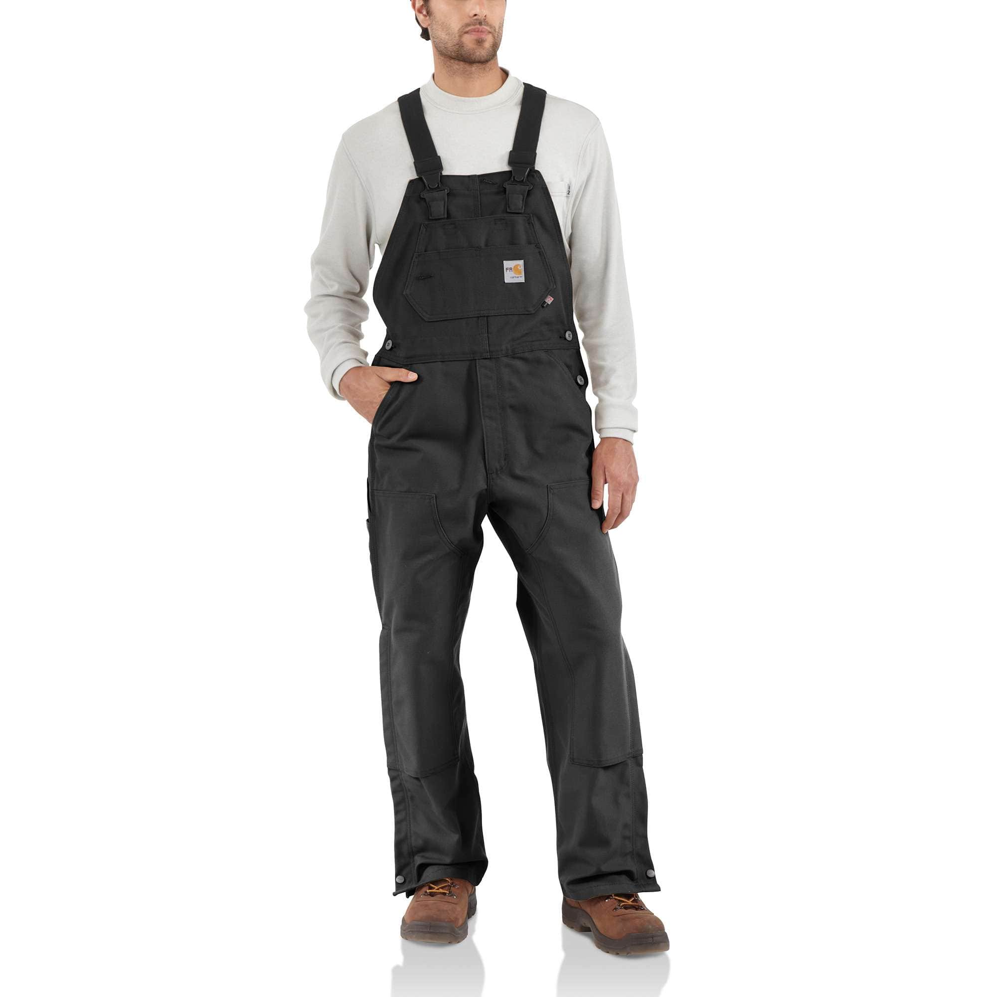 Men's fr loose fit duck bib overalls - flame resistant overalls