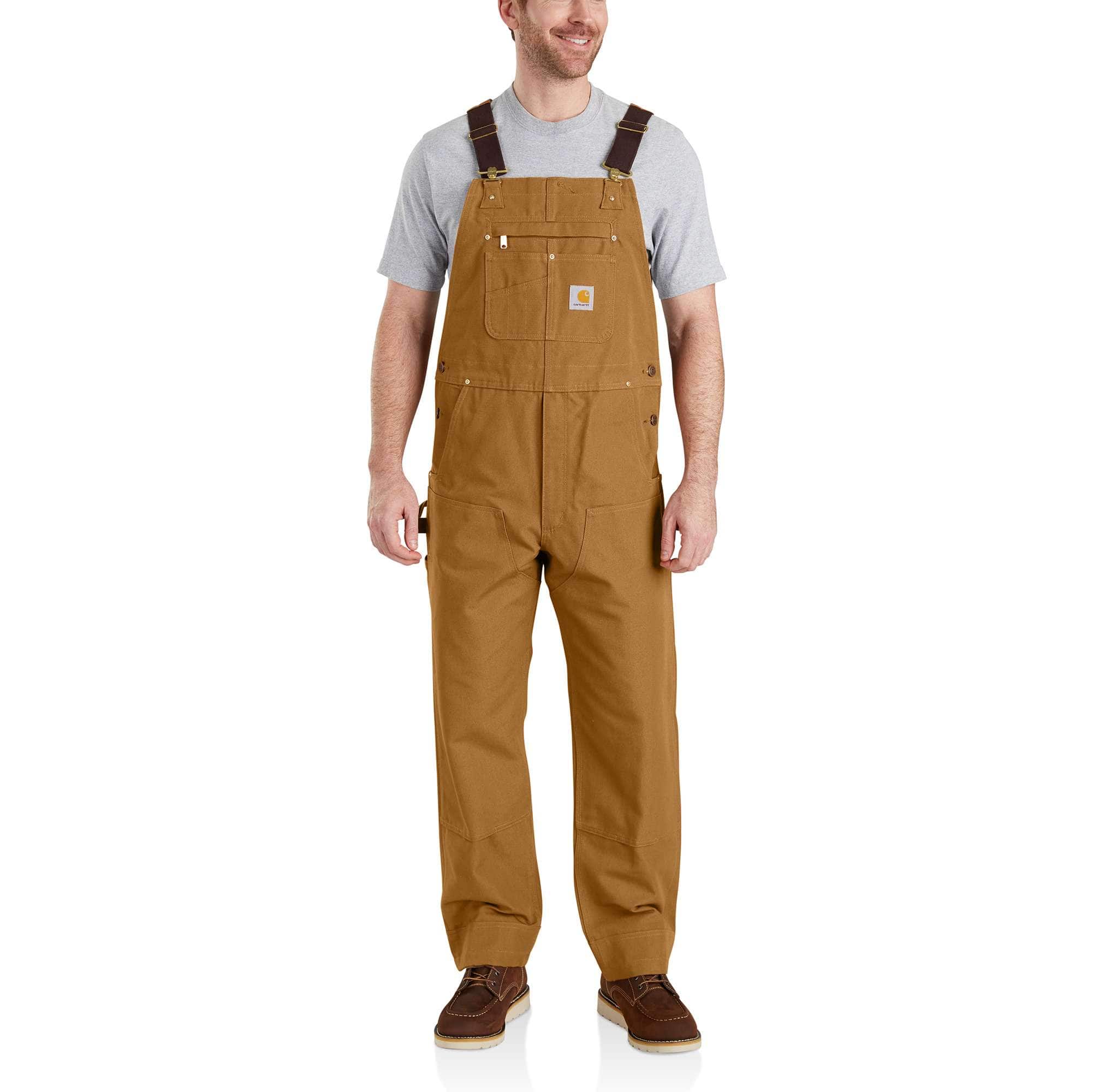Men's iconic r01 relaxed fit duck bib overalls