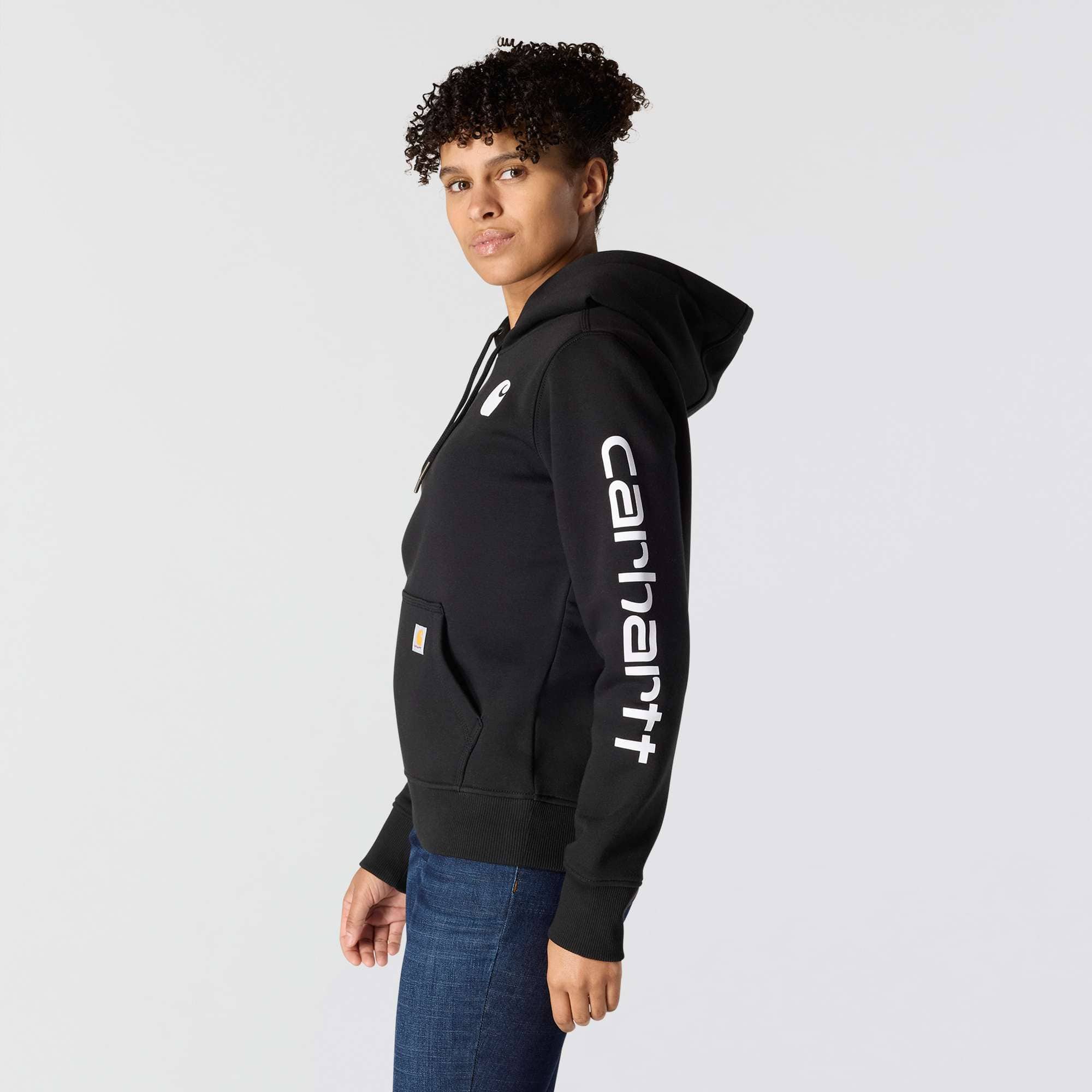 Women's iconic clarksburg relaxed fit fleece lined logo hoodie
