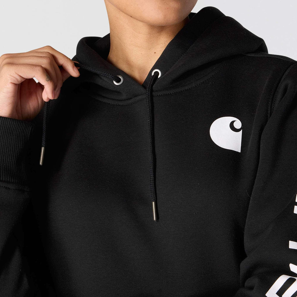 Women's iconic clarksburg relaxed fit fleece lined logo hoodie