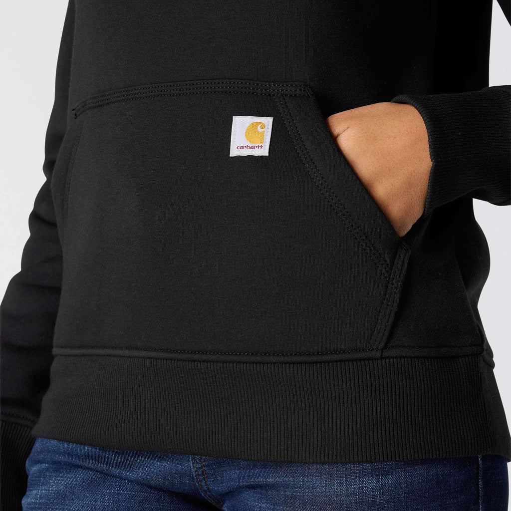 Women's iconic clarksburg relaxed fit fleece lined logo hoodie