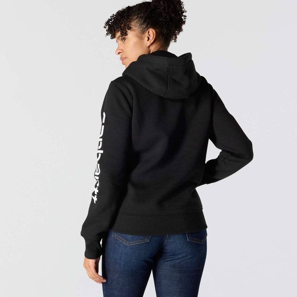 Women's iconic clarksburg relaxed fit fleece lined logo hoodie