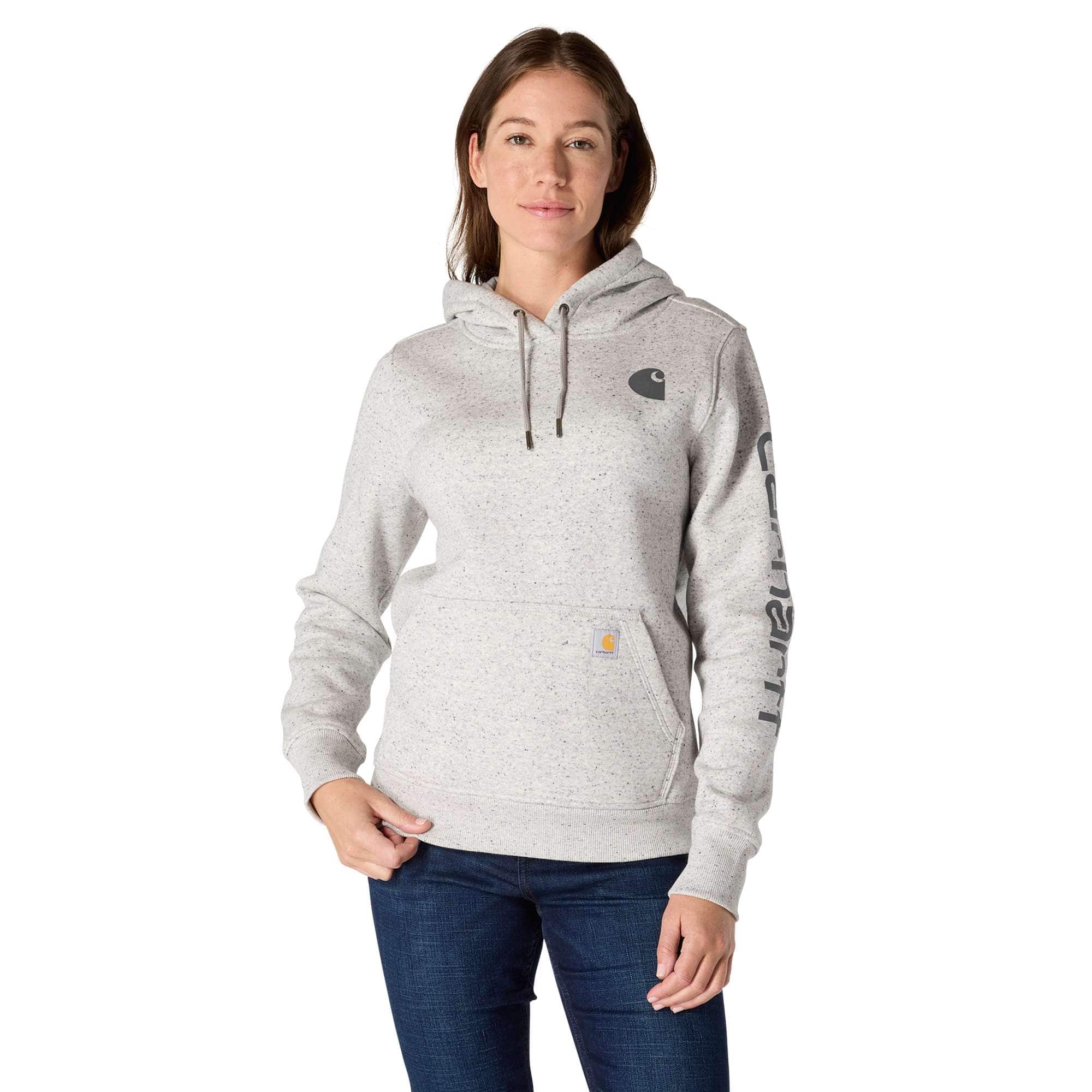 Women's iconic clarksburg relaxed fit fleece lined logo hoodie