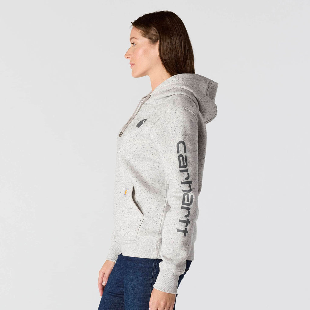 Women's iconic clarksburg relaxed fit fleece lined logo hoodie