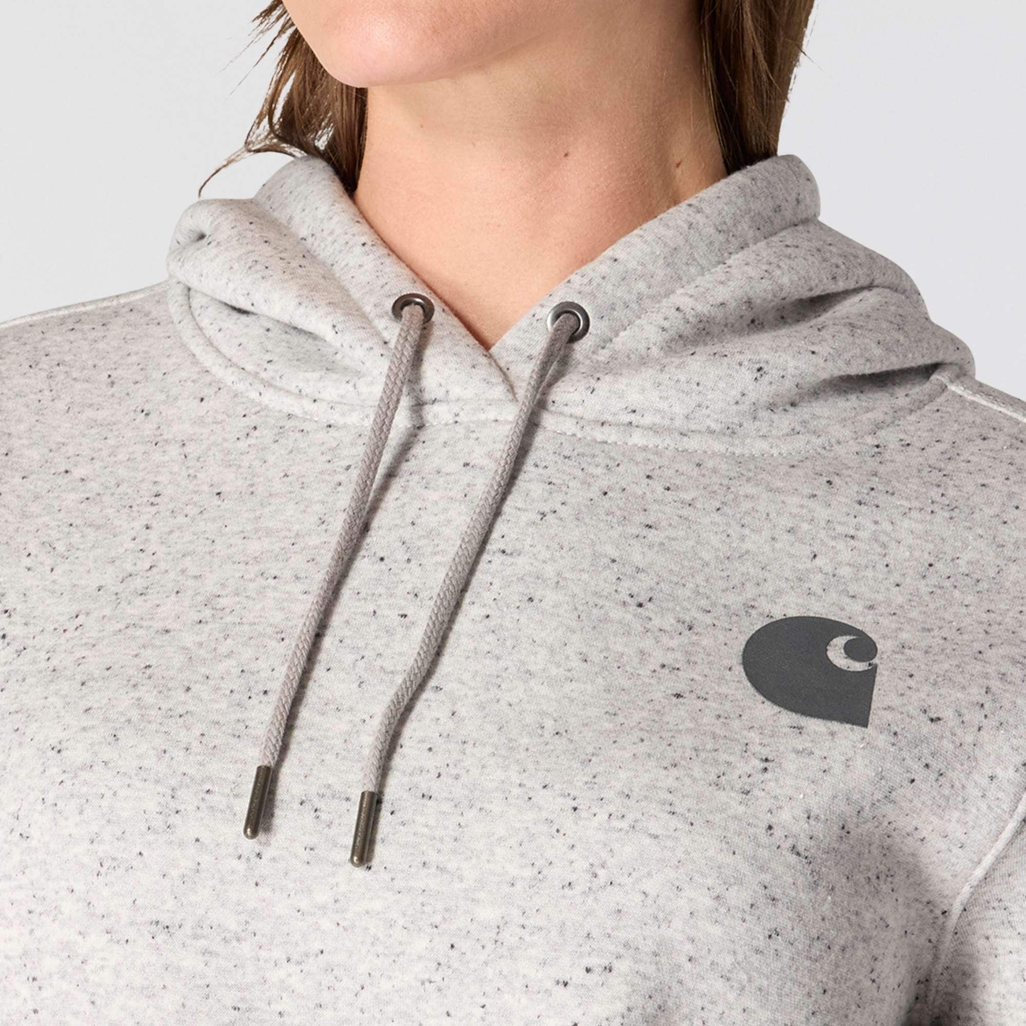 Women's iconic clarksburg relaxed fit fleece lined logo hoodie