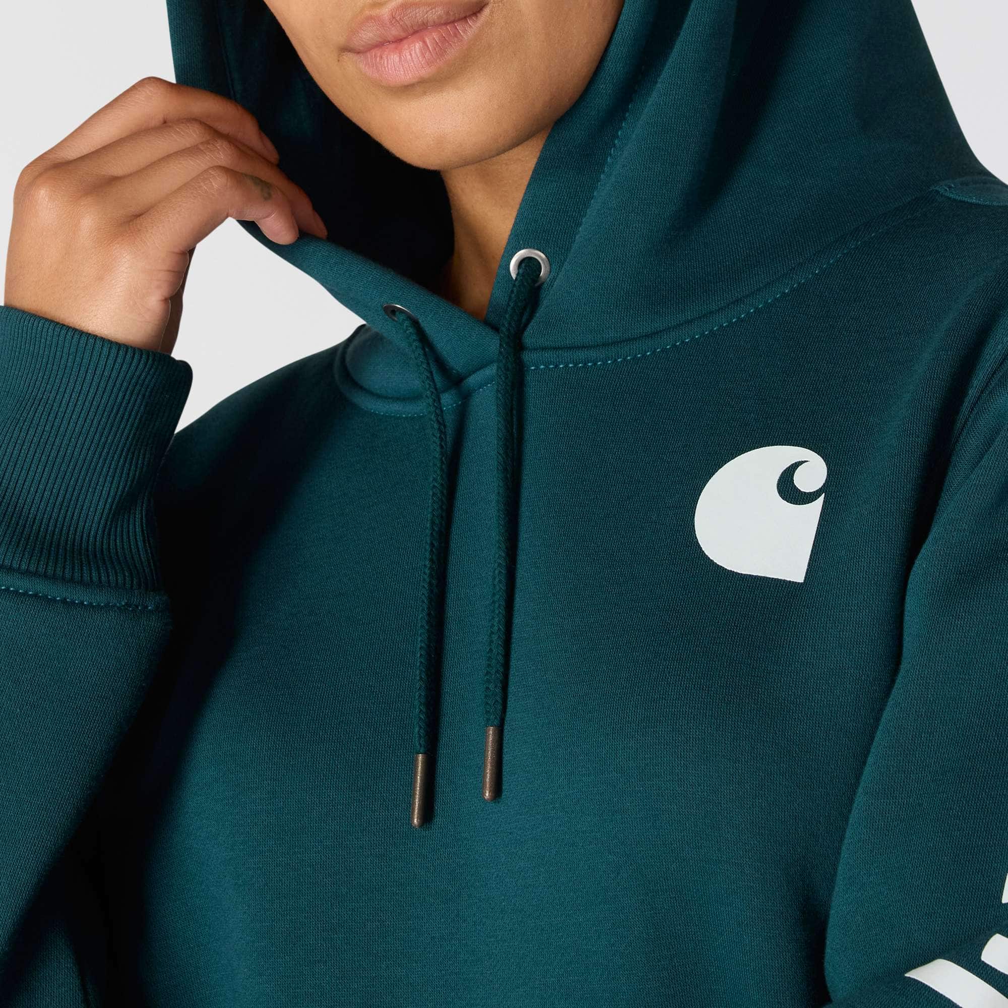 Women's iconic clarksburg relaxed fit fleece lined logo hoodie