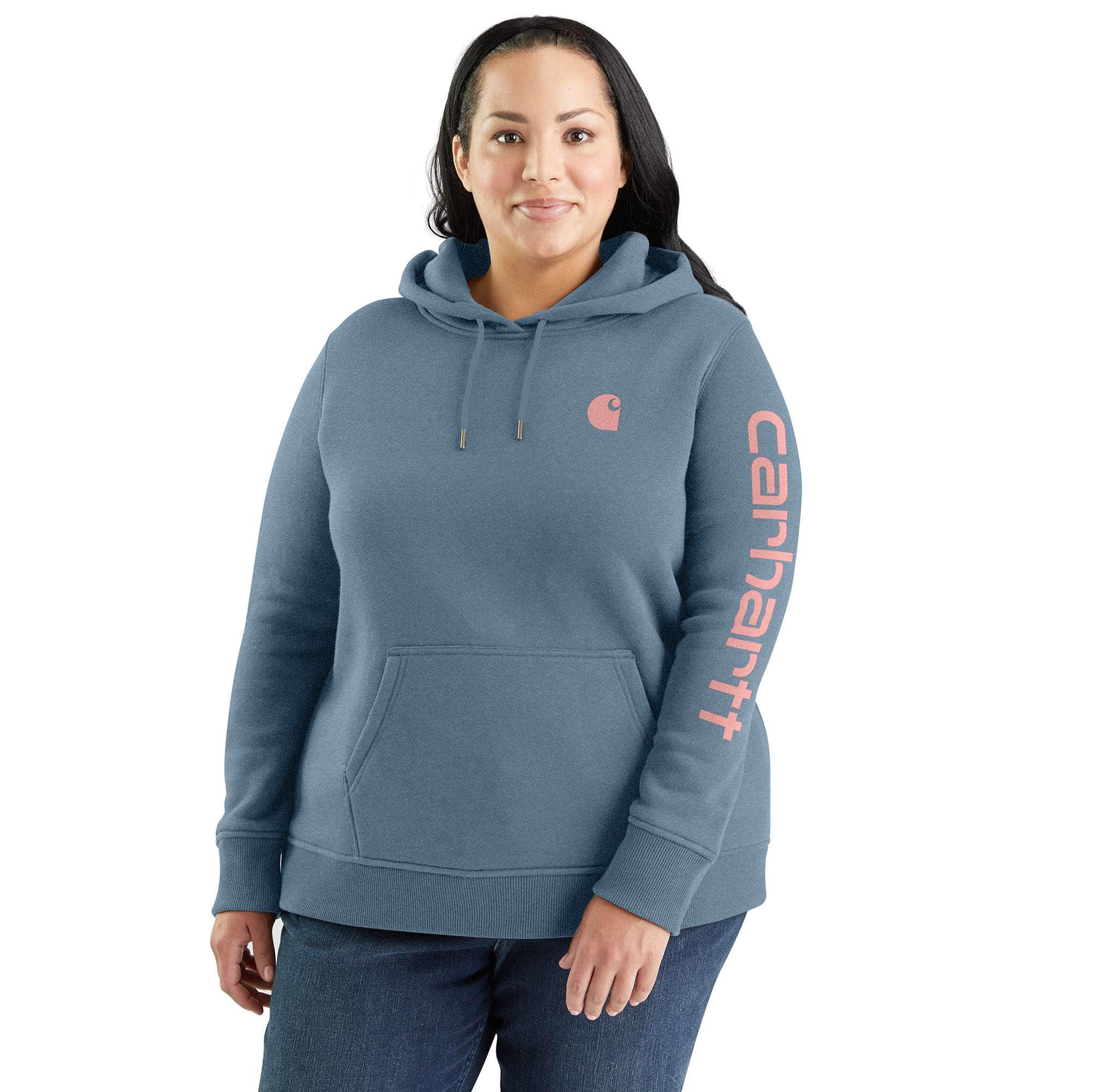 Women's iconic clarksburg relaxed fit fleece lined logo hoodie