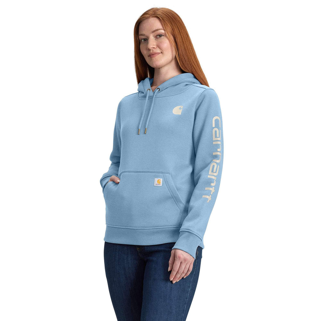 Women's iconic clarksburg relaxed fit fleece lined logo hoodie