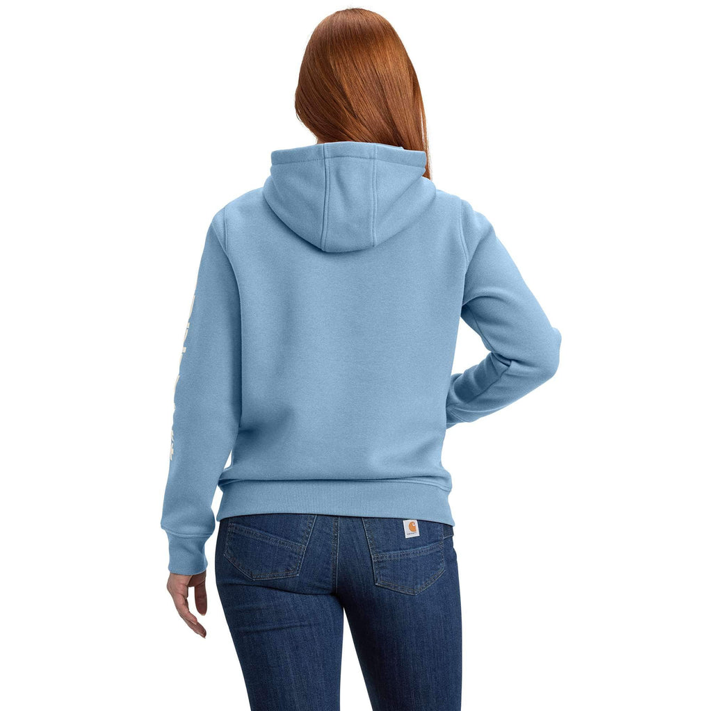 Women's iconic clarksburg relaxed fit fleece lined logo hoodie