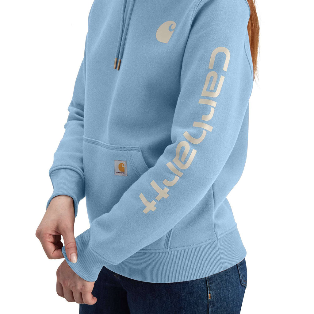 Women's iconic clarksburg relaxed fit fleece lined logo hoodie