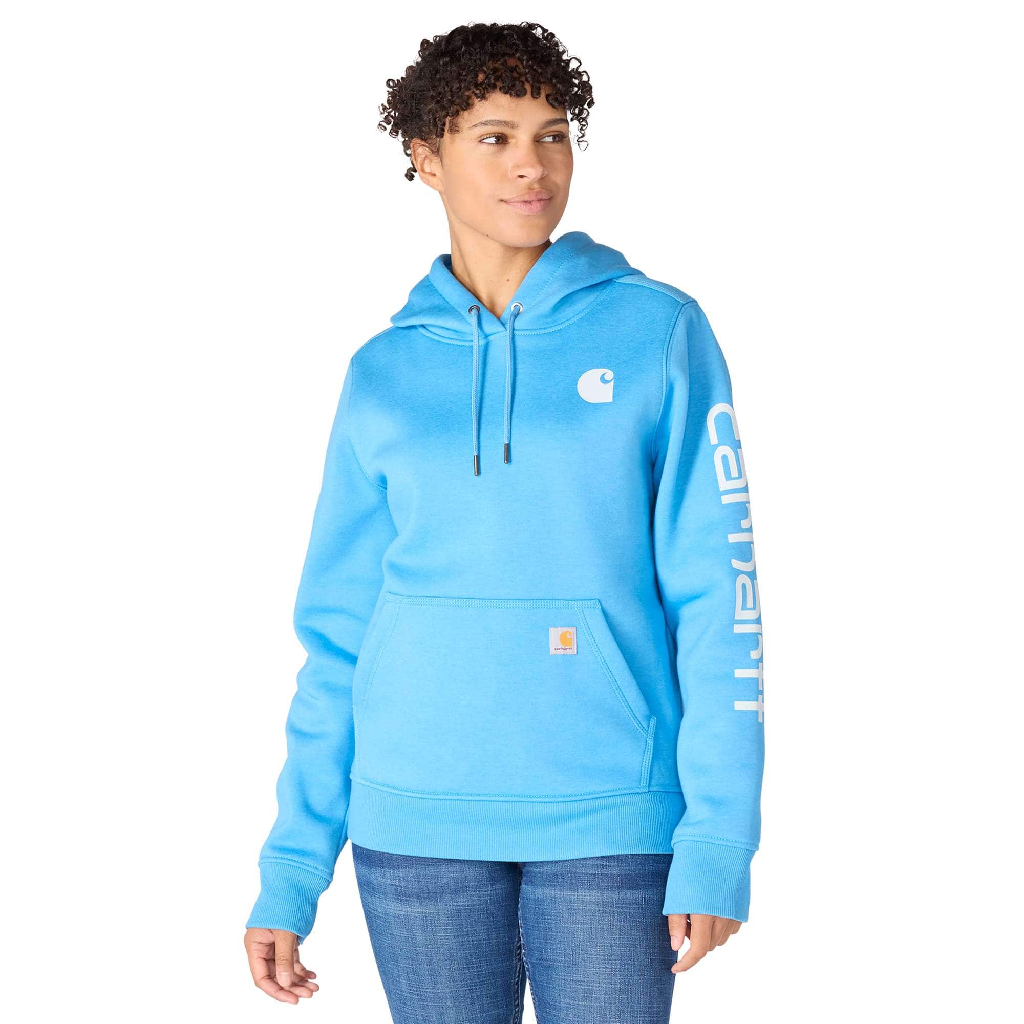 Women's iconic clarksburg relaxed fit fleece lined logo hoodie