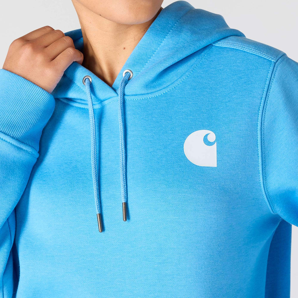 Women's iconic clarksburg relaxed fit fleece lined logo hoodie