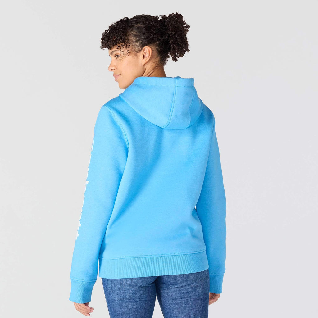 Women's iconic clarksburg relaxed fit fleece lined logo hoodie