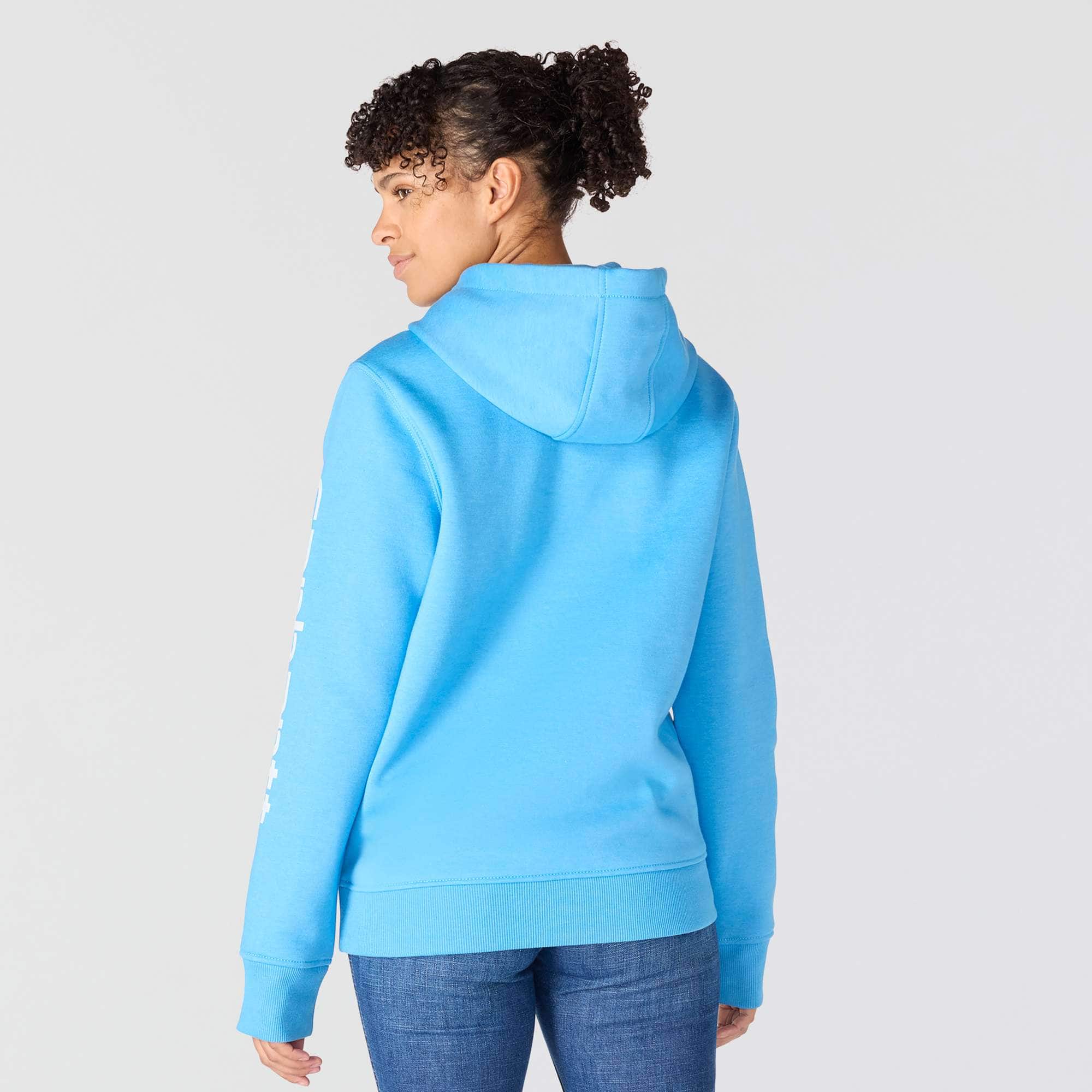Women's iconic clarksburg relaxed fit fleece lined logo hoodie