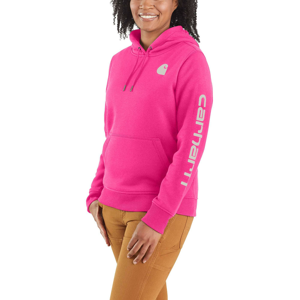Women's iconic clarksburg relaxed fit fleece lined logo hoodie
