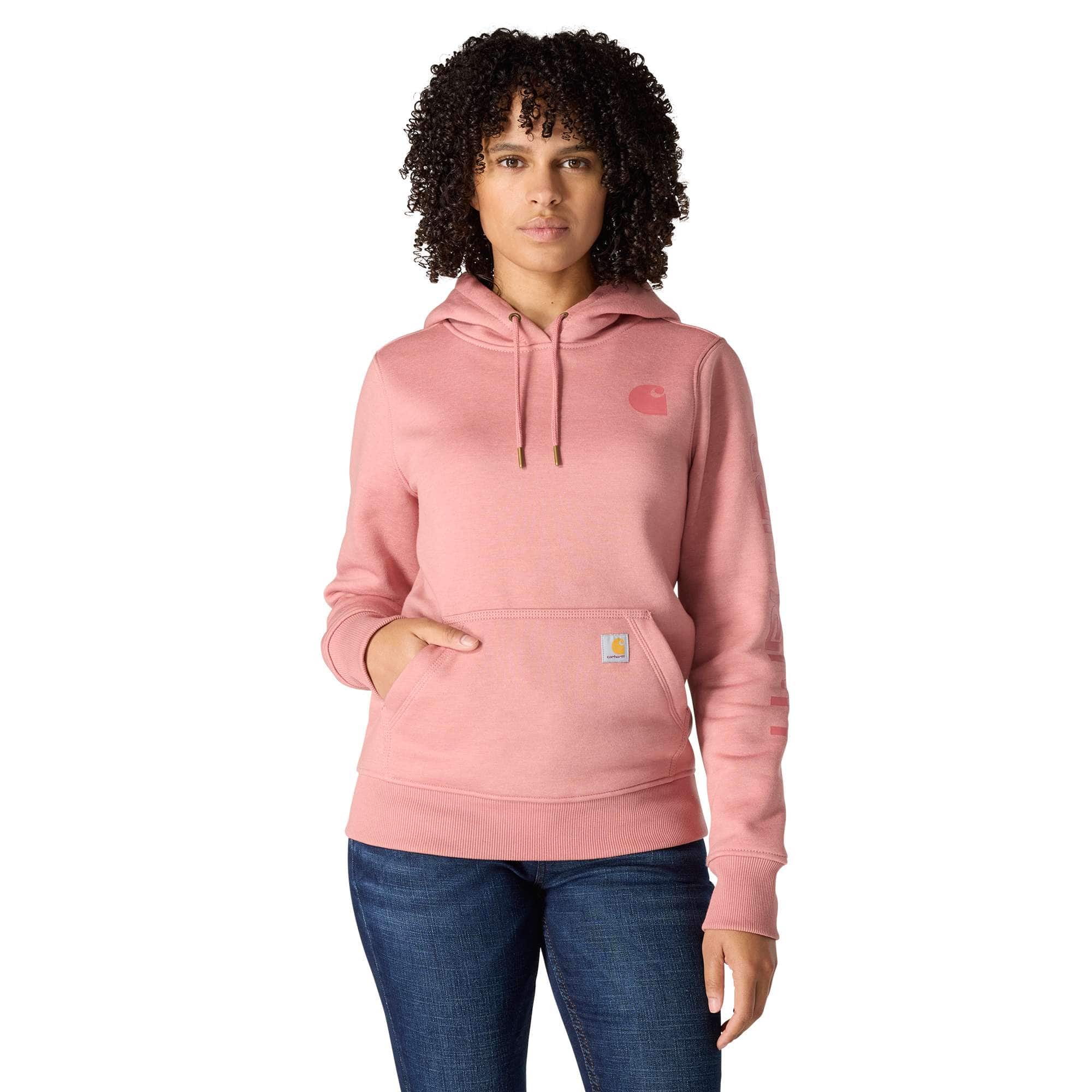 Women's iconic clarksburg relaxed fit fleece lined logo hoodie
