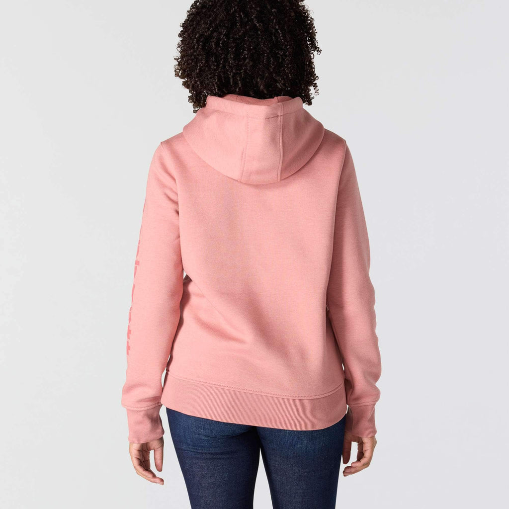 Women's iconic clarksburg relaxed fit fleece lined logo hoodie