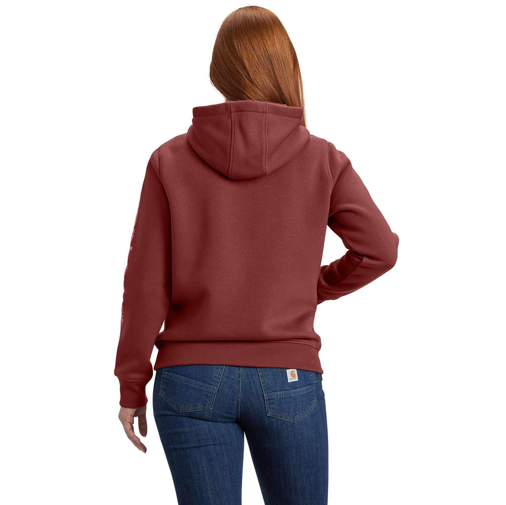 Women's iconic clarksburg relaxed fit fleece lined logo hoodie