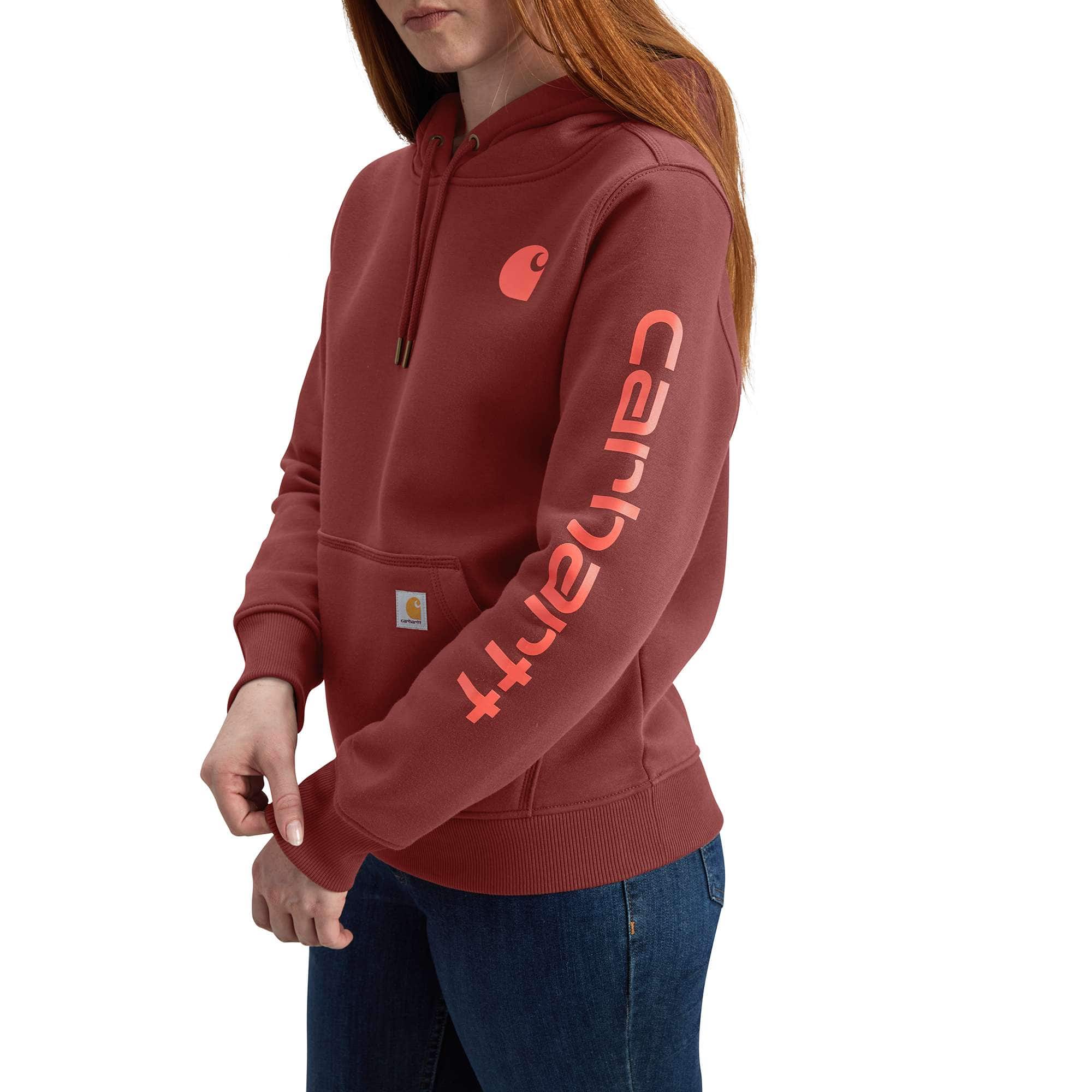 Women's iconic clarksburg relaxed fit fleece lined logo hoodie
