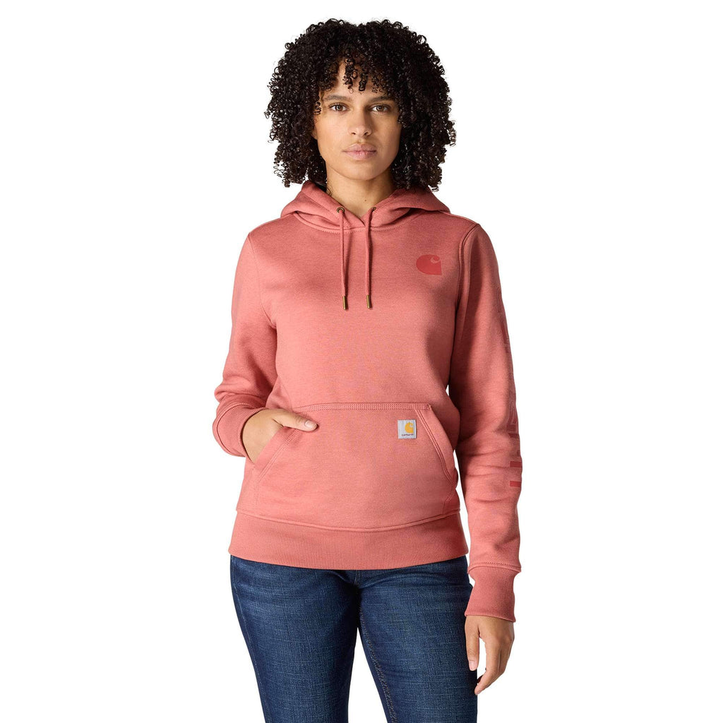 Women's iconic clarksburg relaxed fit fleece lined logo hoodie