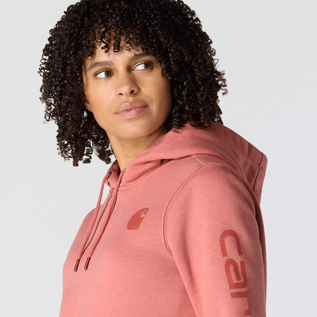 Women's iconic clarksburg relaxed fit fleece lined logo hoodie