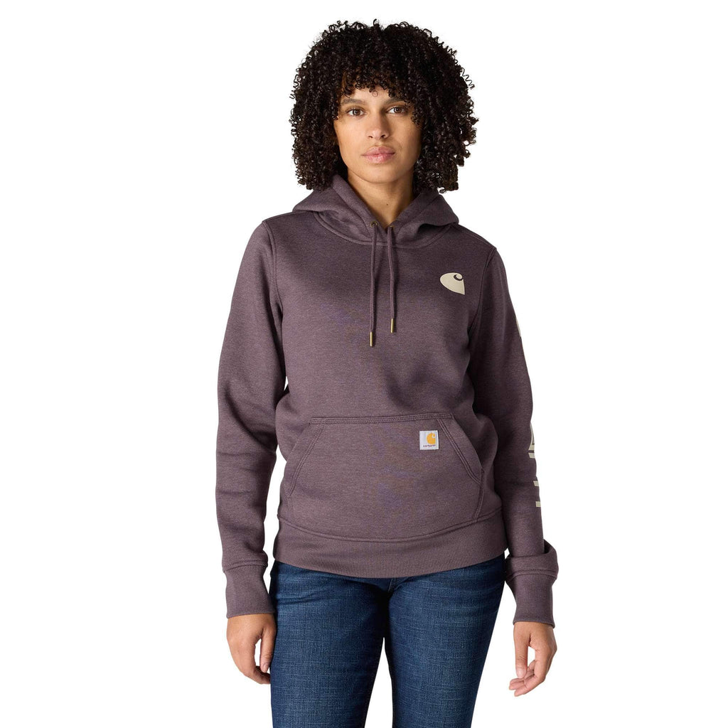 Women's iconic clarksburg relaxed fit fleece lined logo hoodie