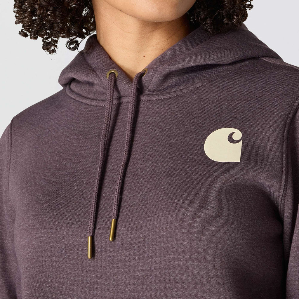 Women's iconic clarksburg relaxed fit fleece lined logo hoodie