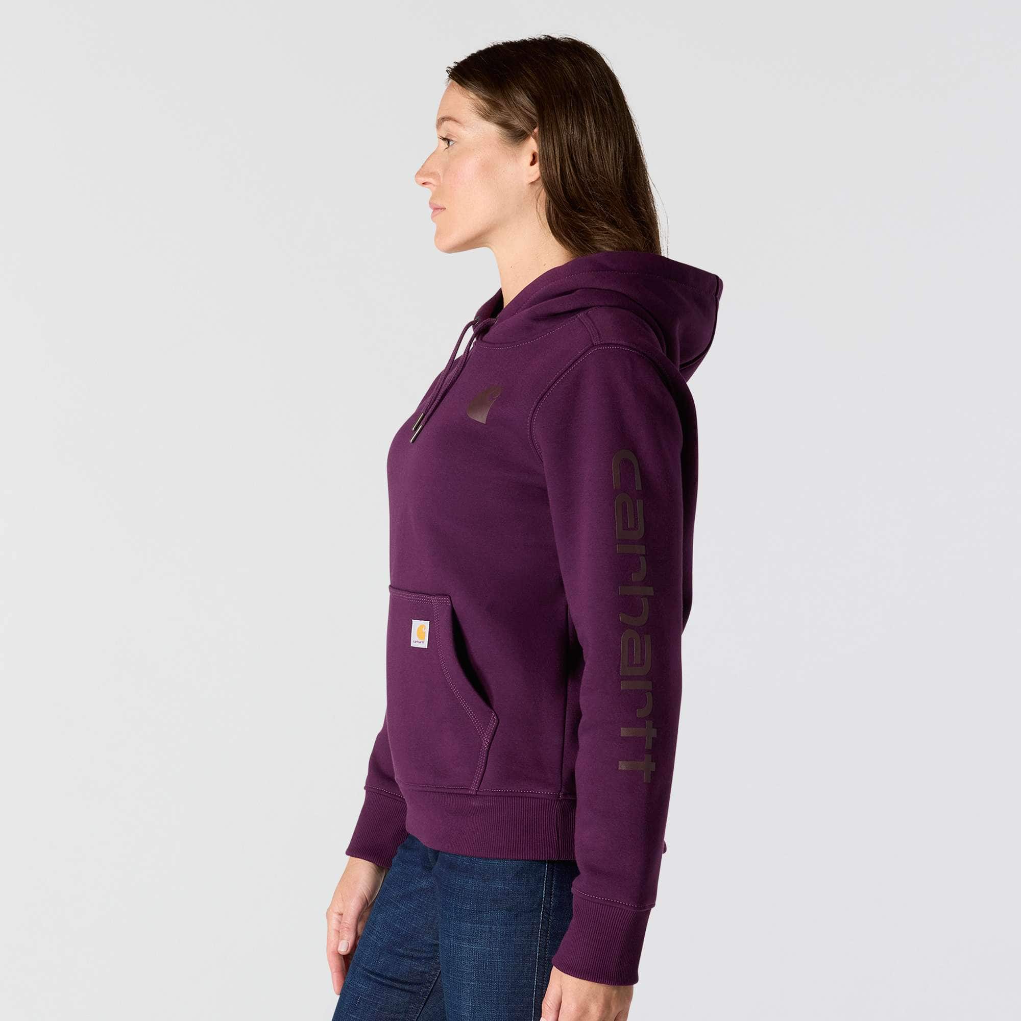 Women's iconic clarksburg relaxed fit fleece lined logo hoodie