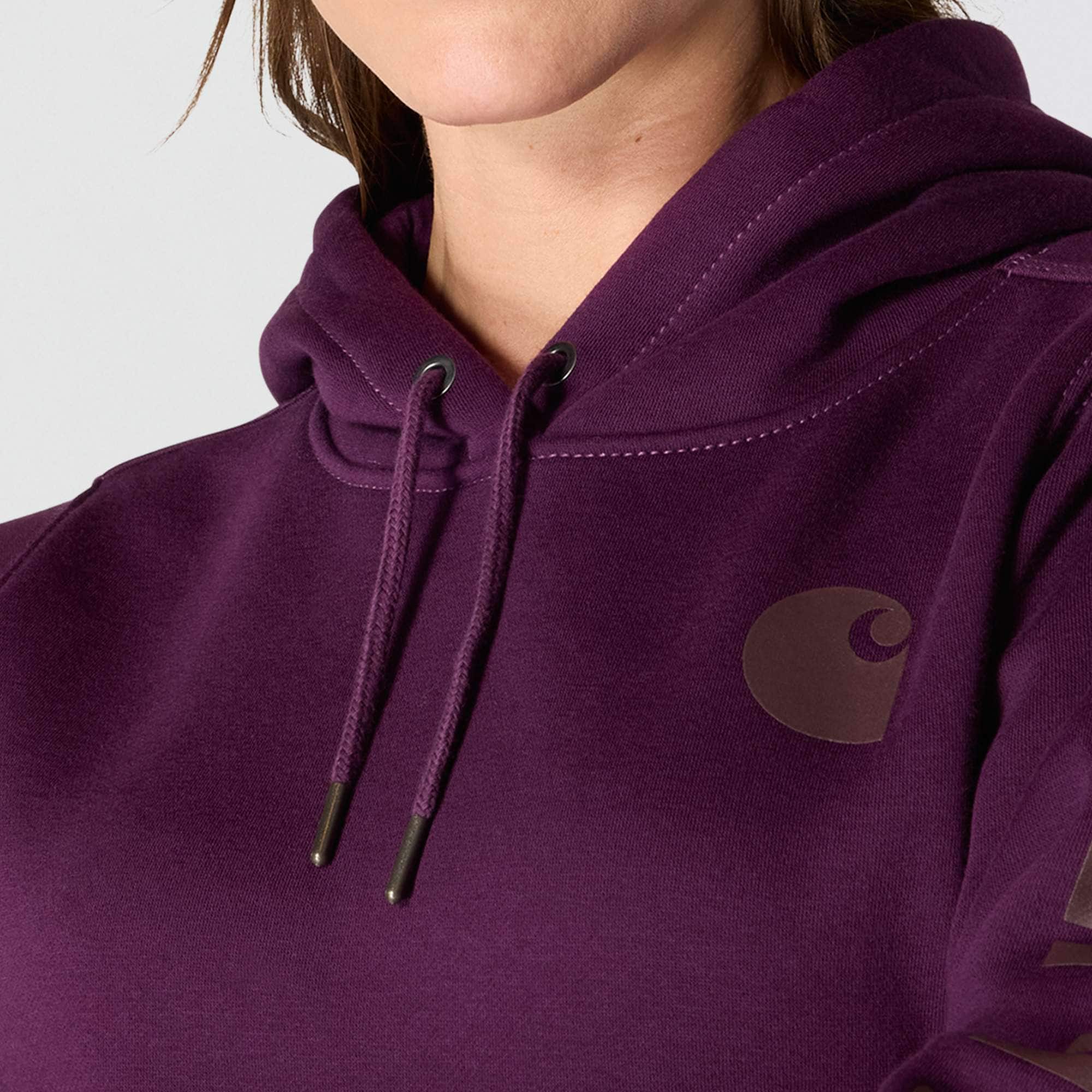 Women's iconic clarksburg relaxed fit fleece lined logo hoodie