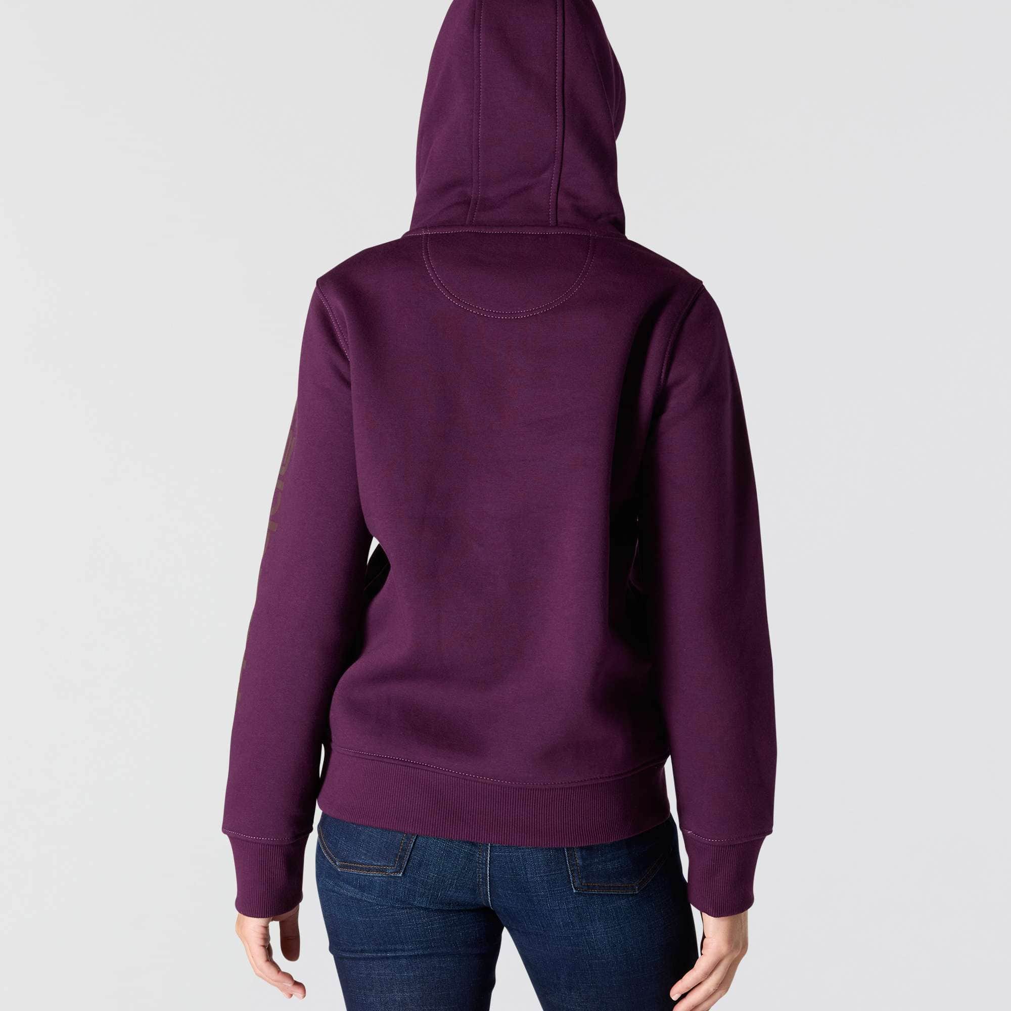 Women's iconic clarksburg relaxed fit fleece lined logo hoodie