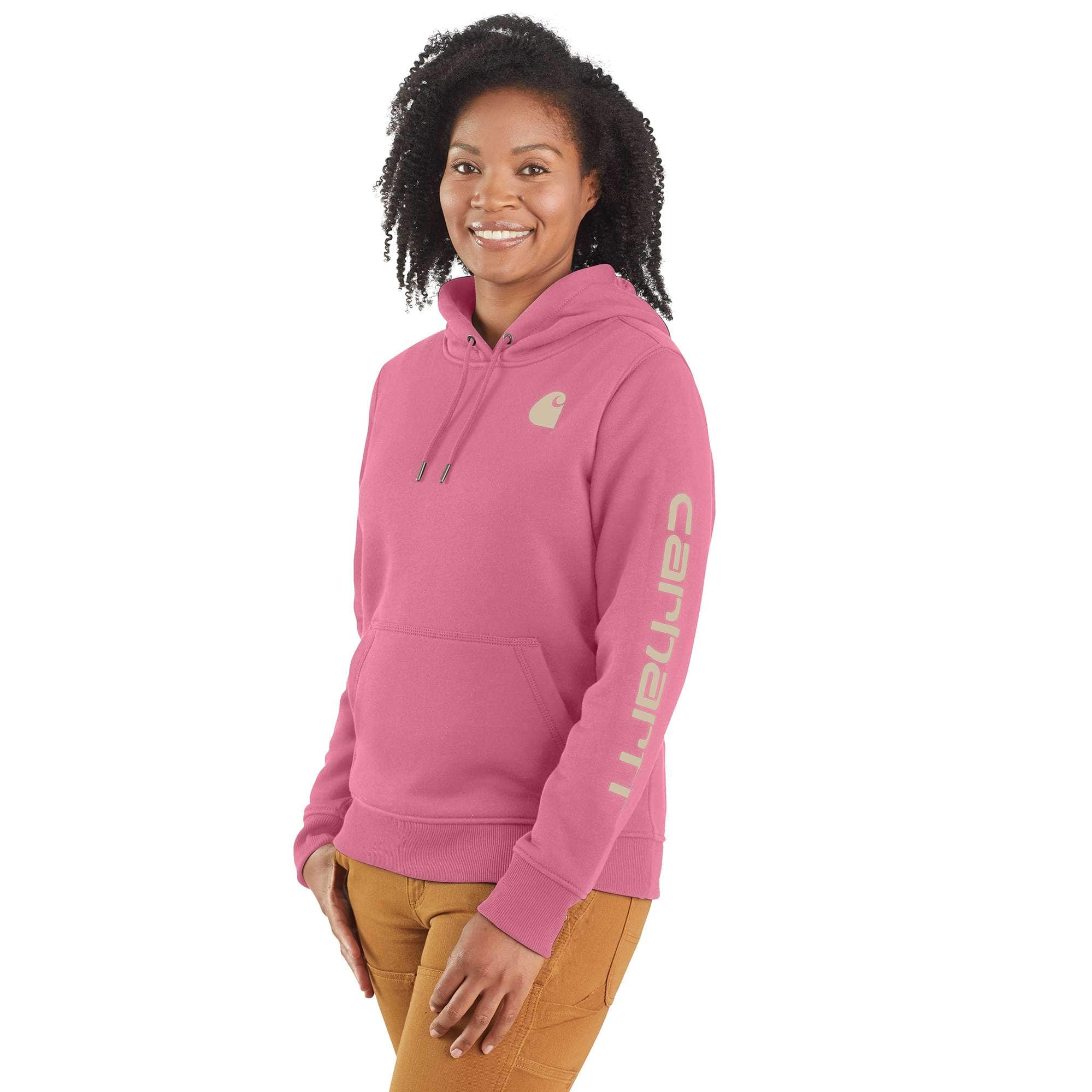 Women's iconic clarksburg relaxed fit fleece lined logo hoodie