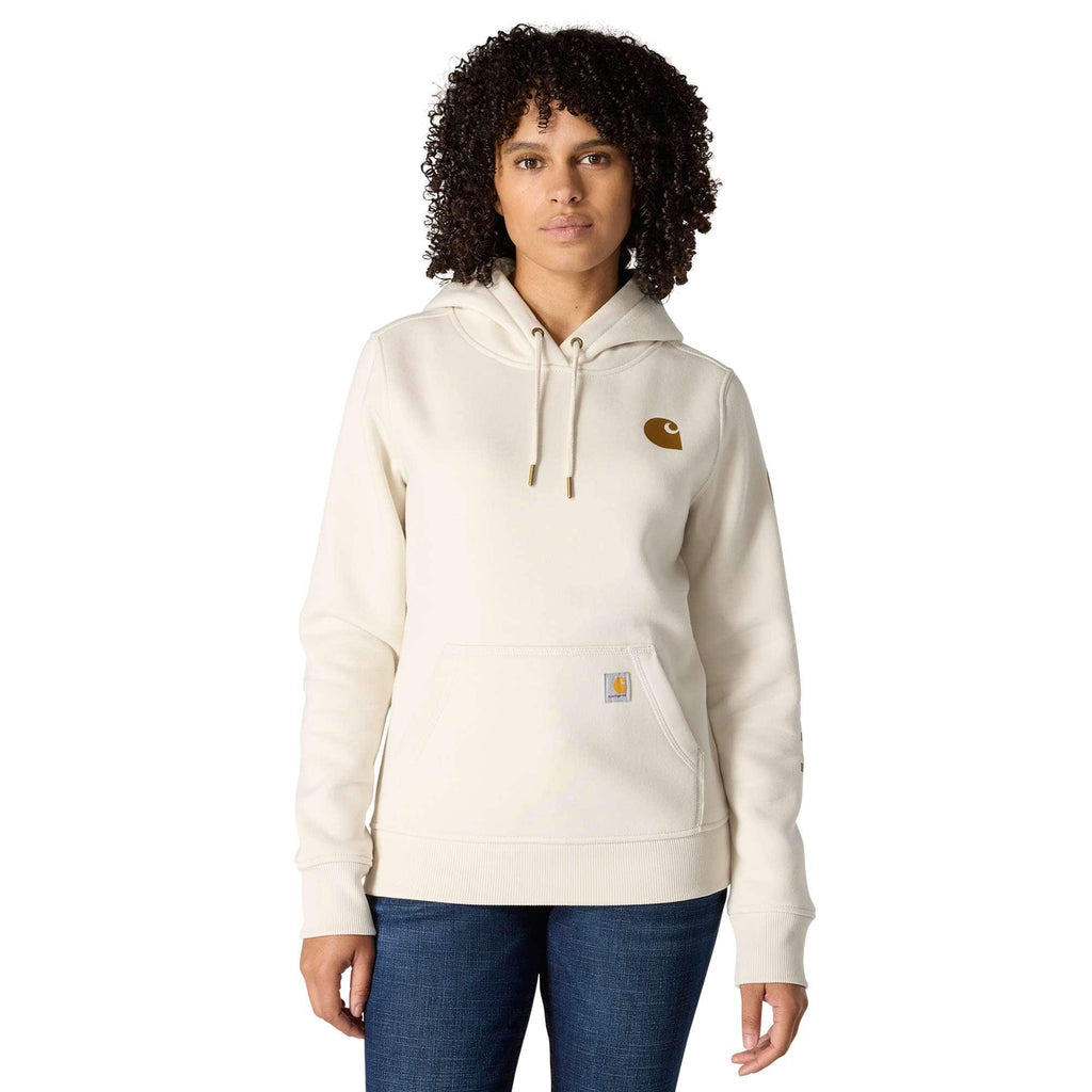 Women's iconic clarksburg relaxed fit fleece lined logo hoodie